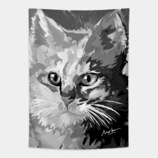 Black and white cat Tapestry