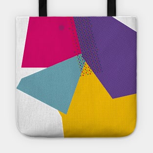 Geometric abstract pop colors dot Tote