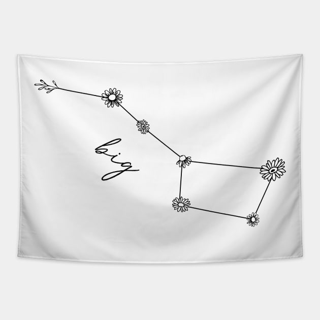 Floral Big Dipper Constellation Tapestry by aterkaderk