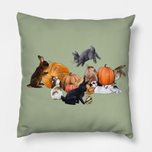 Pumpkin Bunnies Pillow