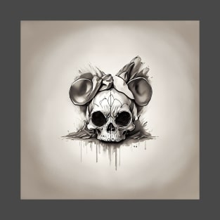 Mouse Skull illustration T-Shirt