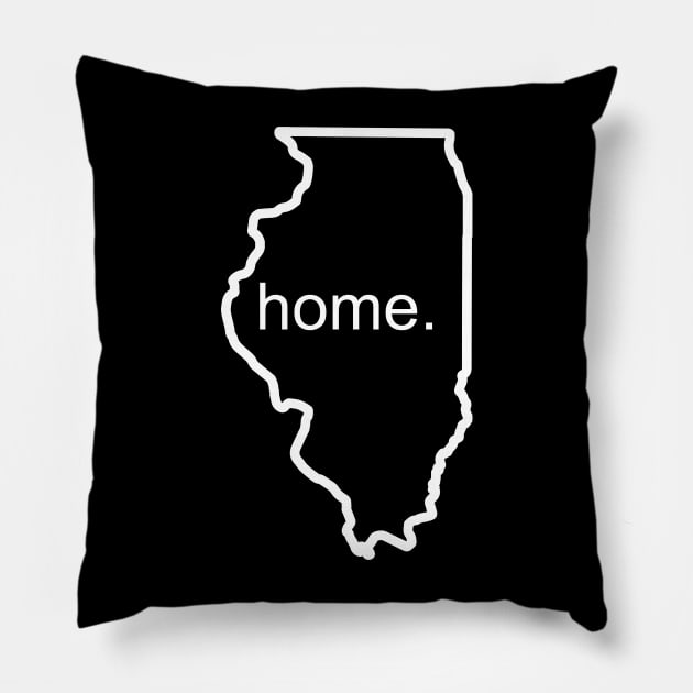 Illinois Home White Pillow by KevinWillms1