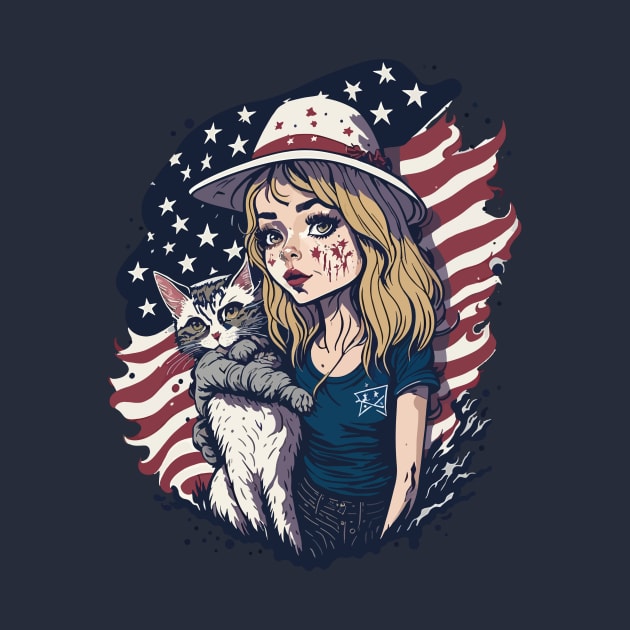 Patriotic Cat Mother by By_Russso