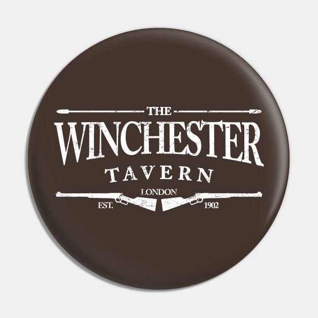 The Winchester Tavern (worn look) Pin by MoviTees.com