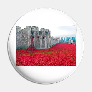 Tower Of London Red Poppy Pin