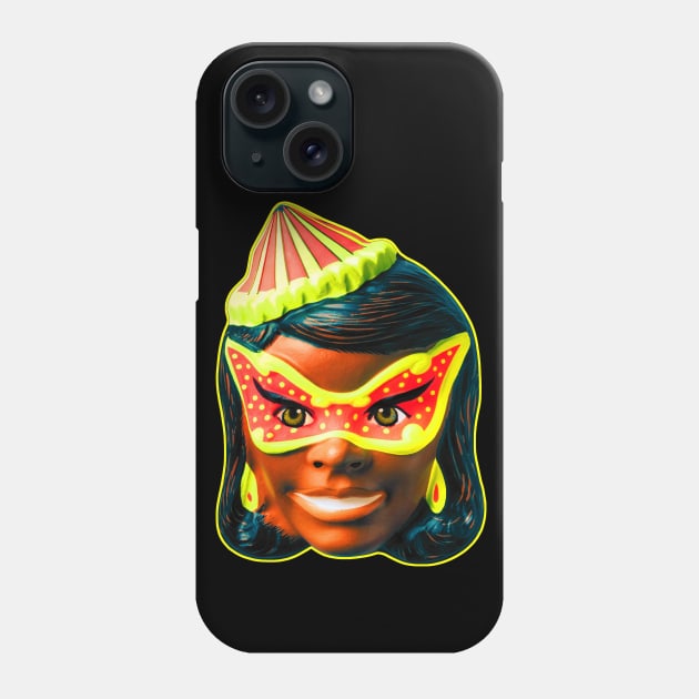 Mask of a Lady in A Mask Phone Case by TJWDraws