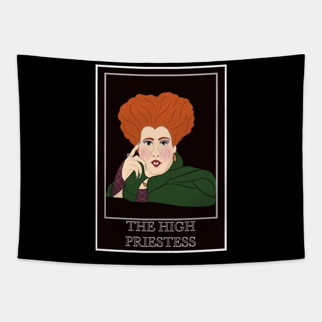 Winnifred Sanderson - The High Priestess Tarot Card Tapestry by Made By Meg