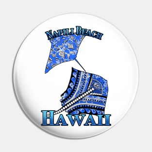 Napili Beach Vacation Tribal Stingrays Pin