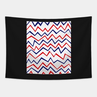 Zig Zag White Tapestry