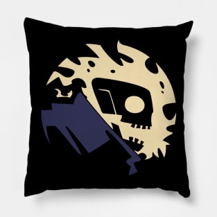 Flaming Skull Pillow