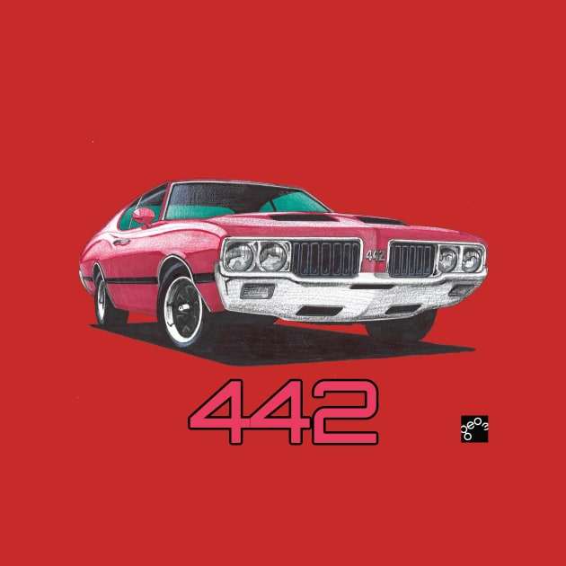 Geo3Doodles Oldsmobile 442 Doodle by Geo3doodles