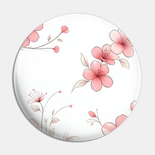 Pink Flowers Pin