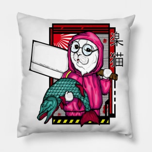 Cat warrior cheff Pillow