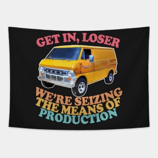 Get In Loser - Marxist Meme Design Tapestry