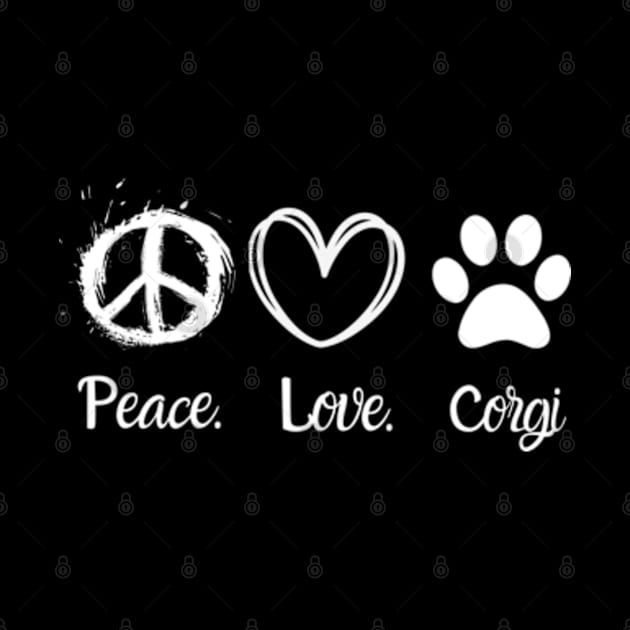 Peace Love Corgi by Batrisyiaraniafitri