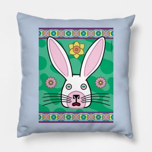 Nimble White Rabbit Pillow