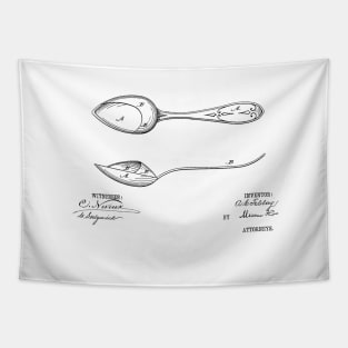 Spoon VINTAGE PATENT DRAWING Tapestry