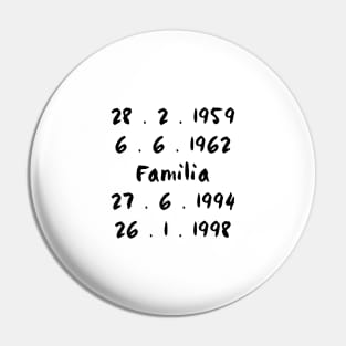 Family dates Pin