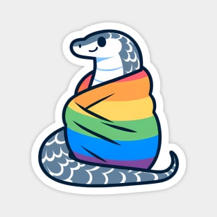 Comfy Womfy Furry Pride Snake LGBTQ Rainbow Magnet