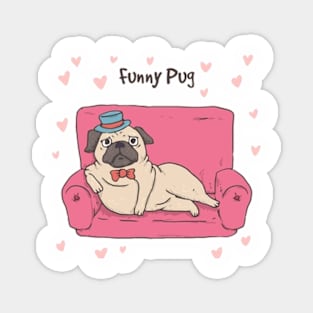 Relax pug Magnet