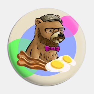 Dapper Breakfast Bear Pin