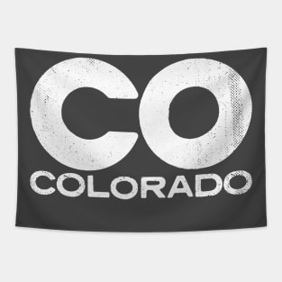 CO Colorado State Vintage Typography Tapestry