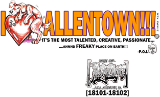 I LOVE ALLENTOWN - ASYLUM TEE 1 Magnet