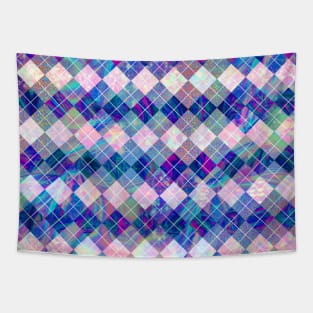 Holographic Argyle Pattern Tapestry