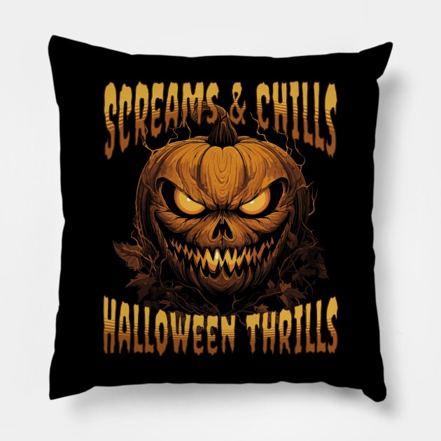 Halloween Thrills Pillow by Atomic Blizzard