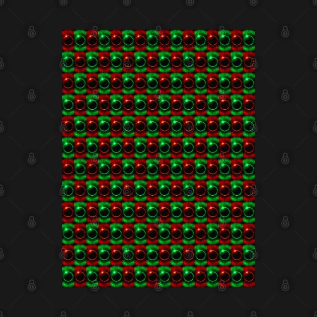 Red-Green Solar Eclipse Pattern by The Black Panther