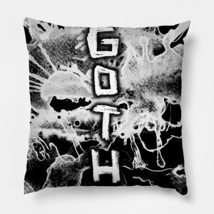 Tie Dye Ink Grunge Goth Pillow