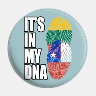 Lithuanian And Chilean Mix Heritage DNA Flag Pin