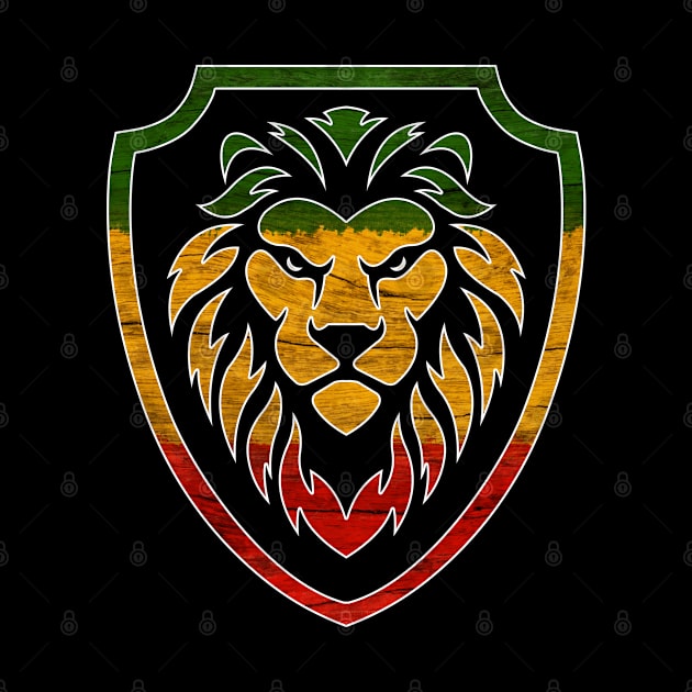 Rasta sweatshirt, Lion Shield, Jamaican by johnnie2749