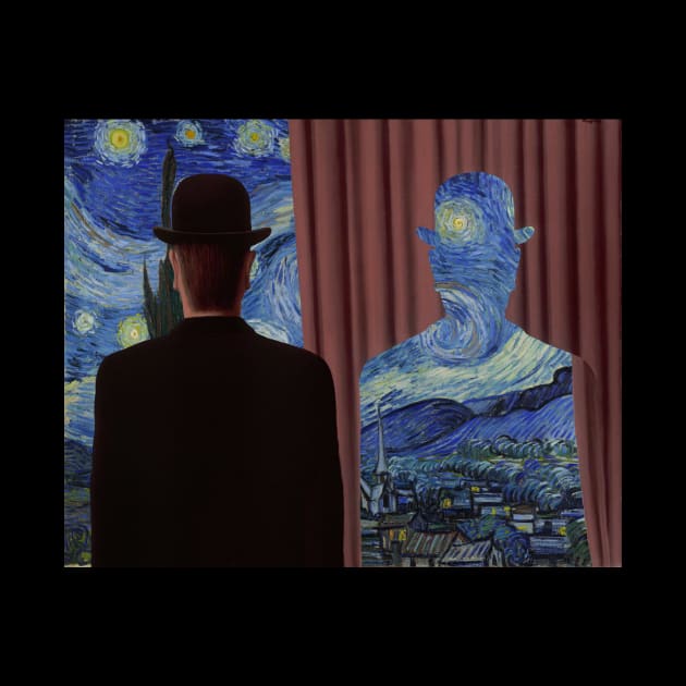 Magritte - Decalcomania / Van Gogh - Starry Night by Paskwaleeno