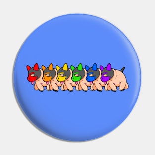 Gay Pup Rainbow Pride Pin