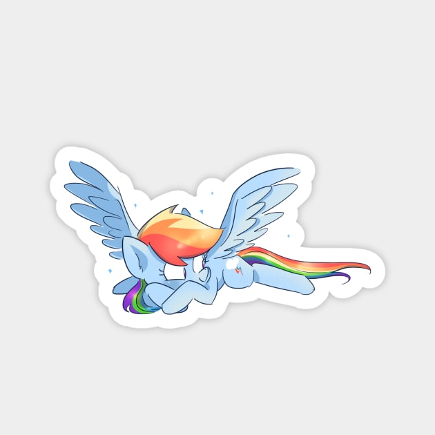 Rainbow Cute Magnet by shadowllamacorn