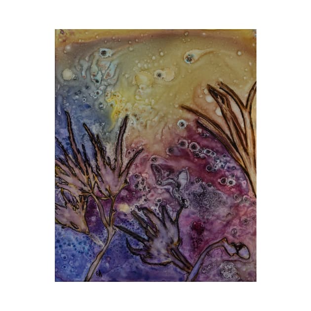 Coral reef abstract. Watercolor Painting by EugeniaAlvarez