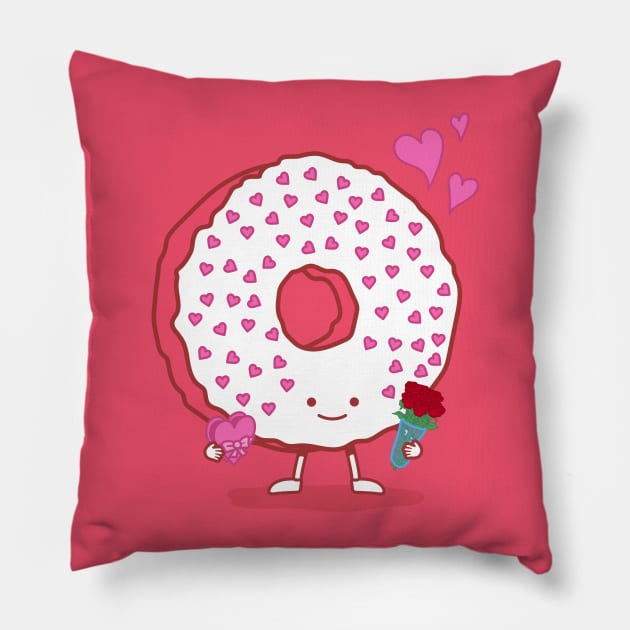 The Donut Valentine Pillow by nickv47