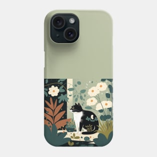 Cat Sitting Amongst the House Plants Phone Case