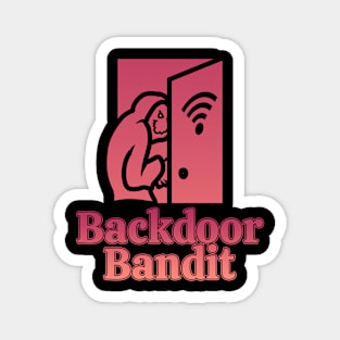 Backdoor Bandit: A Hacker/Red Team Design (Red w/ Text) Magnet