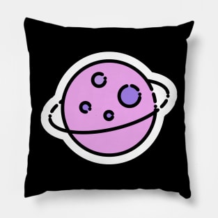 Planet // Line Art Sticker Pillow