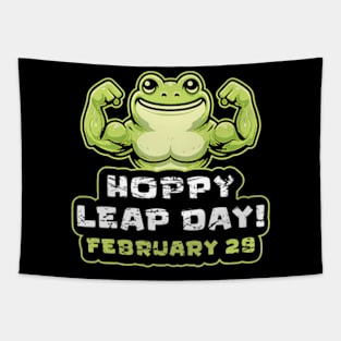 Funny Hoppy Leap Day February 29 For Frog Lover Tapestry