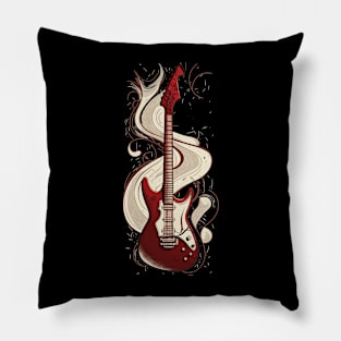 Retro Guitar Gift Guitarist Rock Concert Festival Guitar Pillow