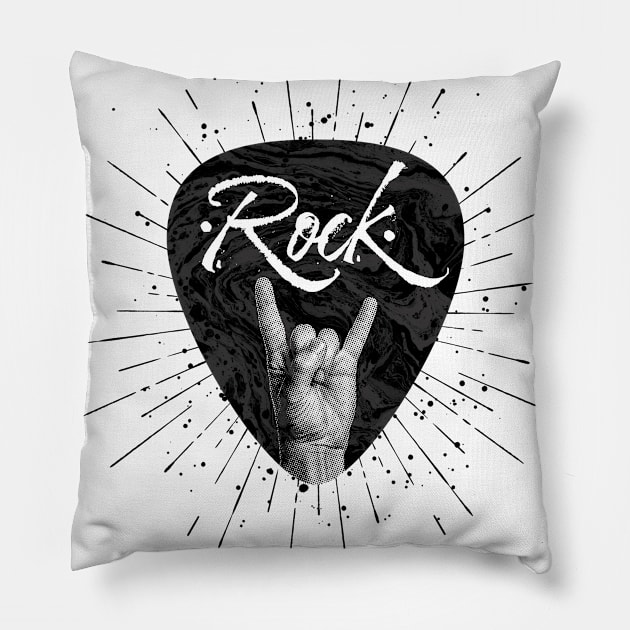 Rock Pick Pillow by carlossiqueira