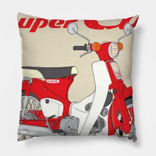 The classic 1970's Honda Super Cub C70 Pillow