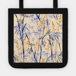 Wild grasses - beige-blue Tote