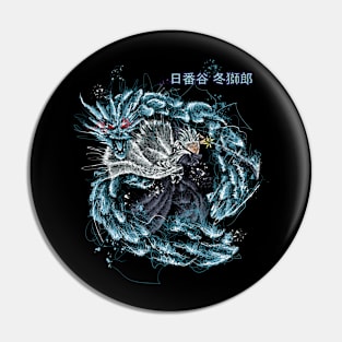 Scribble art dragon ice warrior Pin