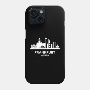 Frankfurt am Main Skyline, white Phone Case