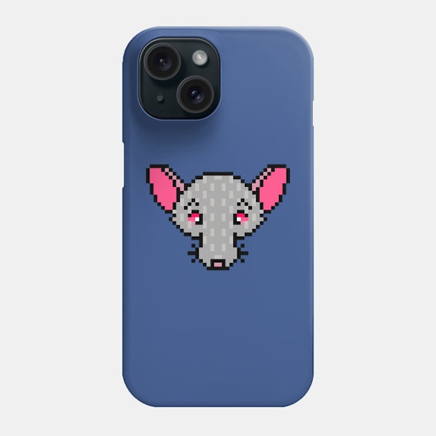 Pixelated Rad Rat (Full Color Version) Phone Case by Rad Rat Studios