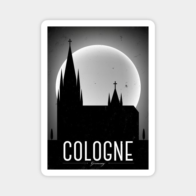 Cologne city poster Magnet by kursatunsal